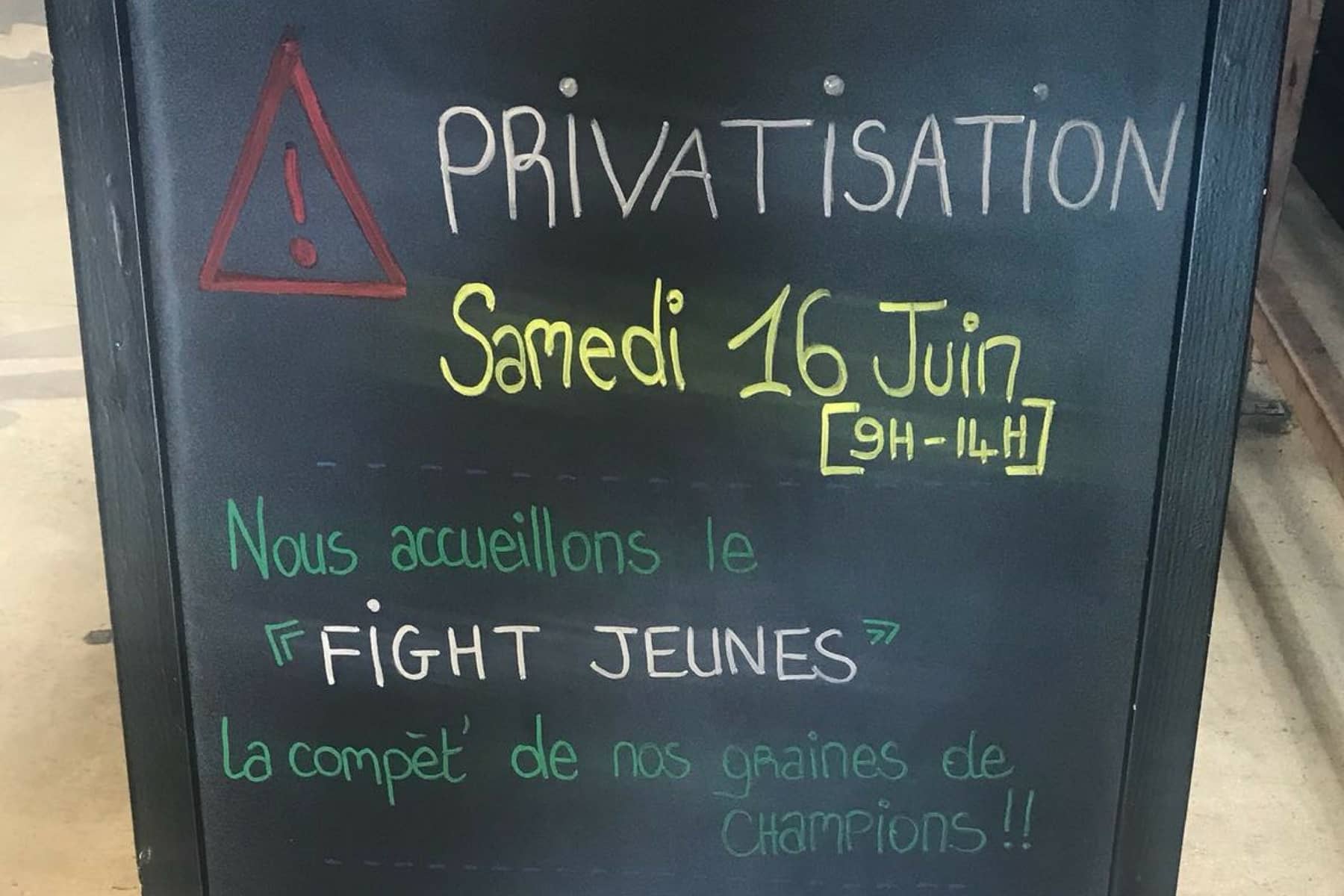 Privatisation de Block'Out Cergy le samedi 16 juin de 9h à 14h