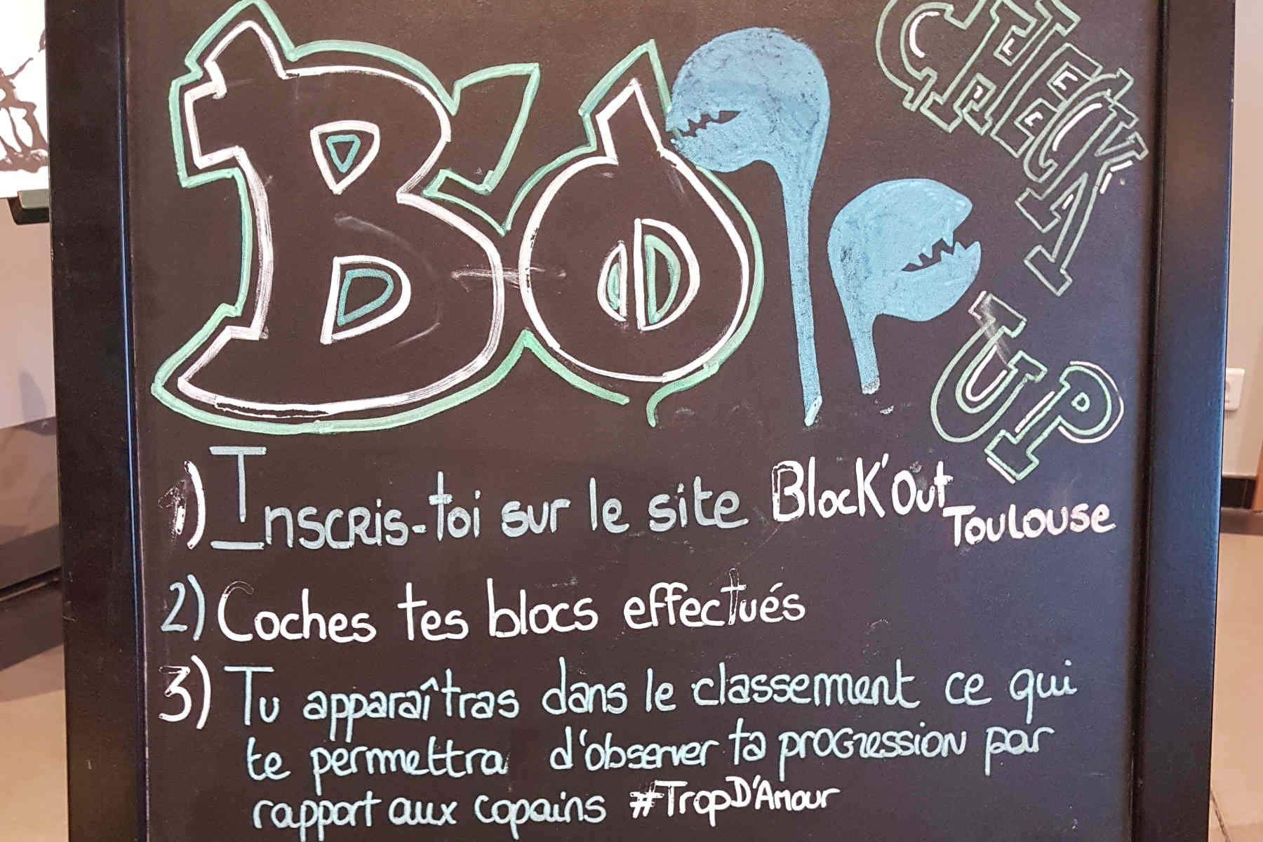 Résultats du B'O Check'Up de Juillet à Block'Out Toulouse