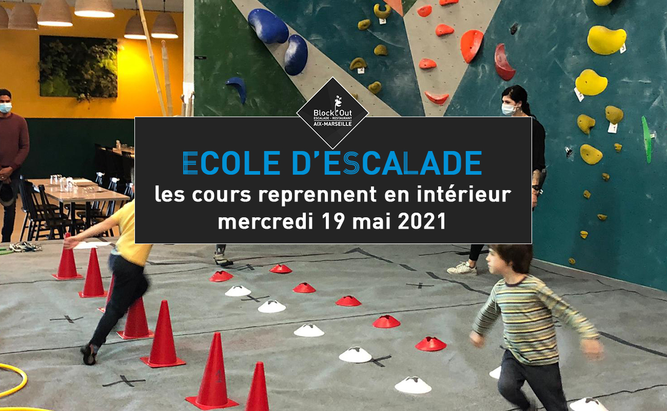 École d'escalade : les cours reprennent le mercredi 19 mai 2021 !