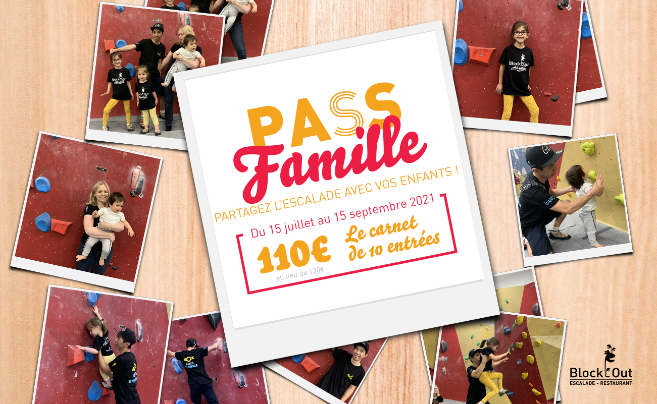 Pass Famille : Partagez l’escalade avec vos enfants !​ - Block'Out Reims