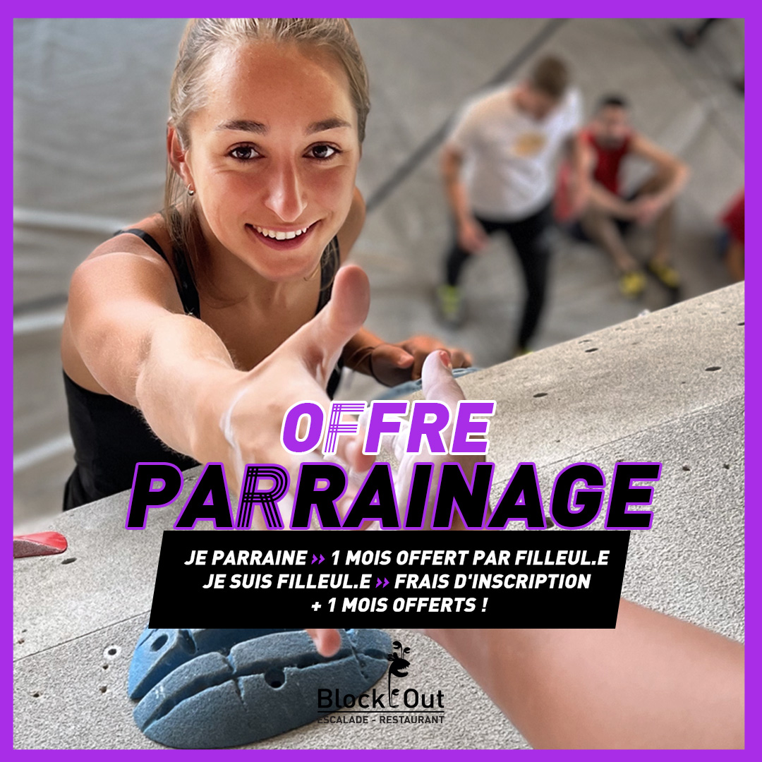 #PARRAINE TON/TA POTE À L’ESCALADE BLOCK’OUT LILLE