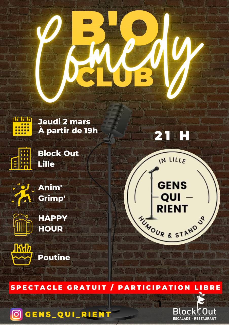 [B'O COMEDY CLUB - JEUDI 2 MARS]